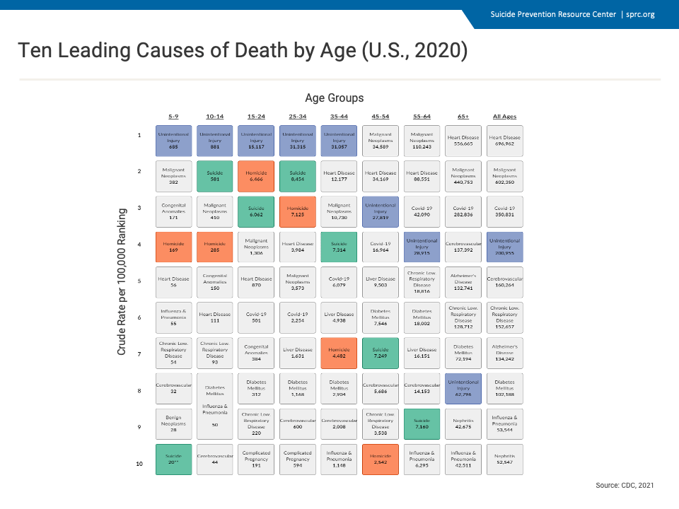 Suicide by Age Suicide Prevention Resource Center