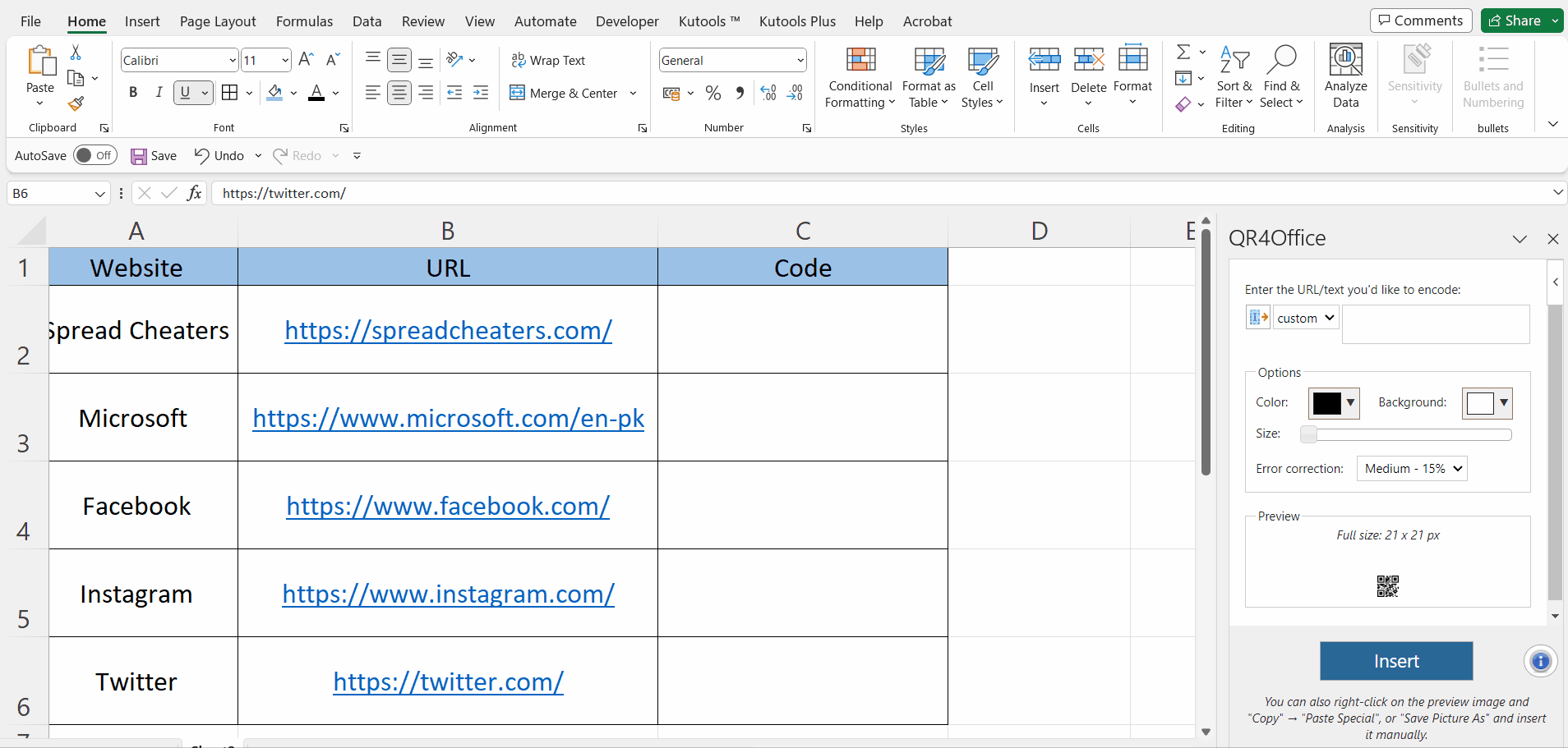 How To Insert A QR Code In Microsoft Excel SpreadCheaters