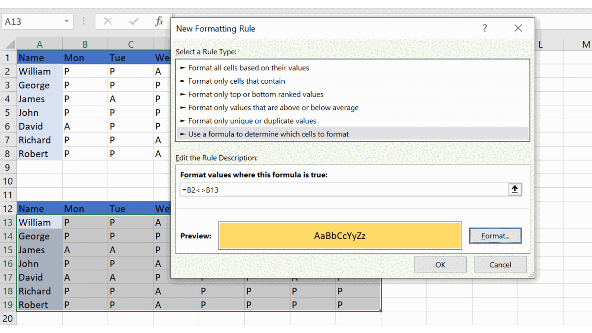 How To Make A Comparison Table In Excel SpreadCheaters