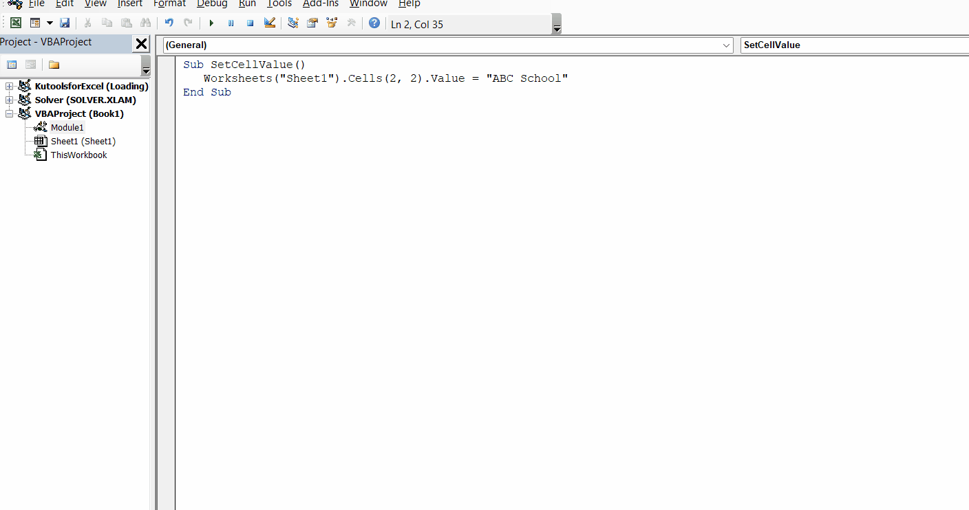 Set A Cell Value Using VBA In Microsoft Excel SpreadCheaters