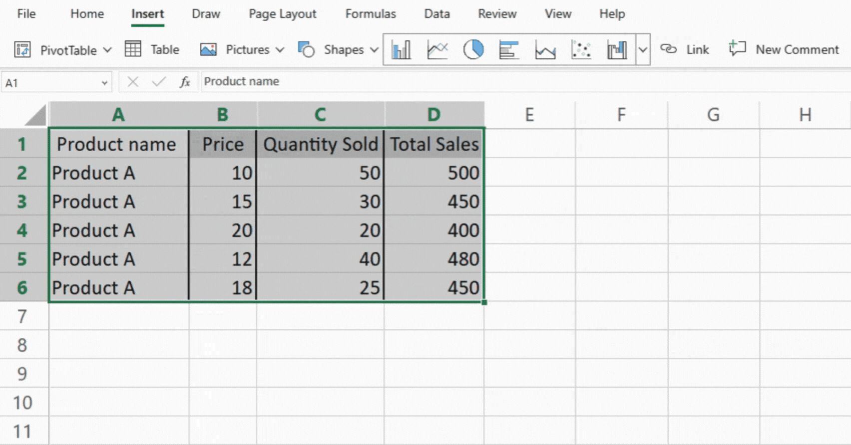 How To Turn Data Into A Table Form In Excel. SpreadCheaters