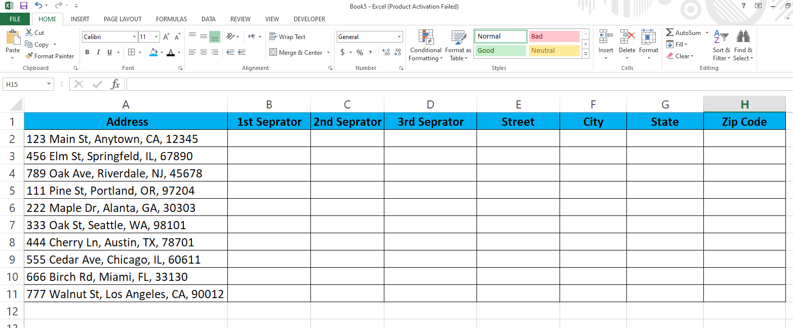 How To Format Addresses In Excel SpreadCheaters
