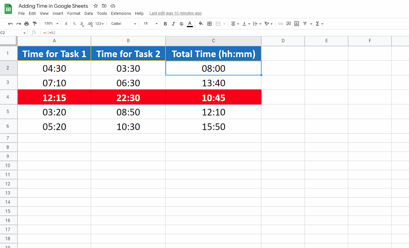 How To Add Time In Google Sheets SpreadCheaters