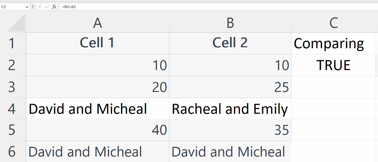 How To Compare Two Cells In Microsoft Excel SpreadCheaters