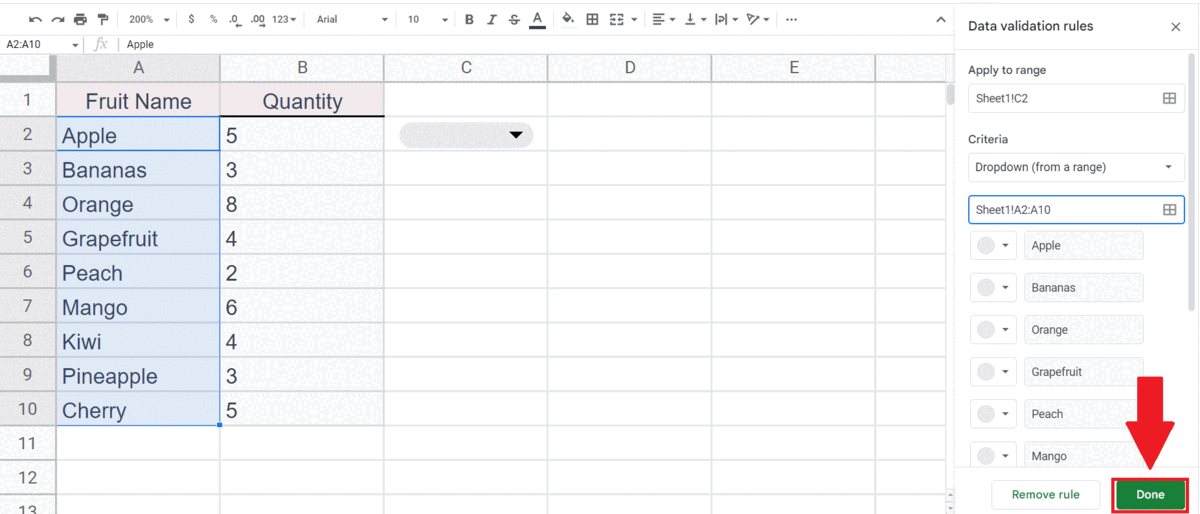 How To Add A DropDown List In Google Sheets SpreadCheaters