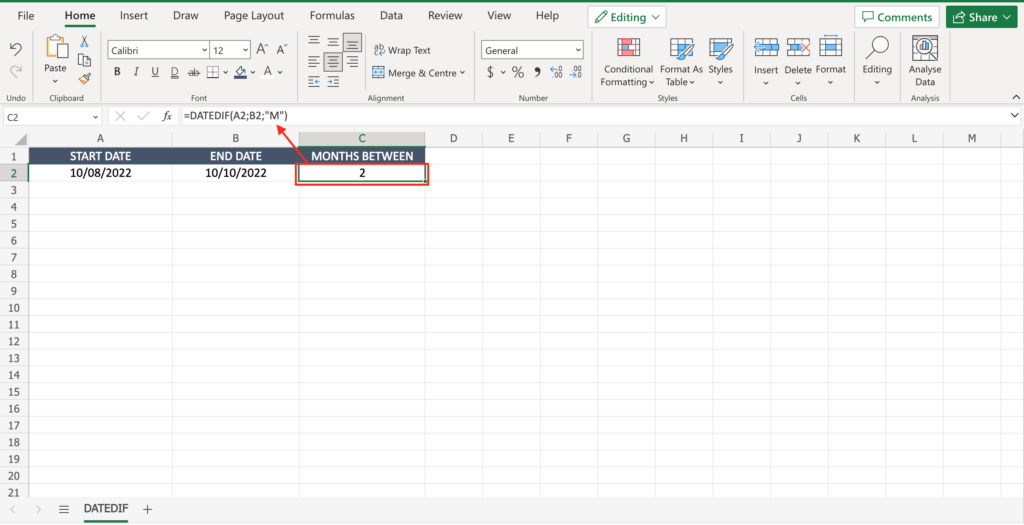 How To Calculate Months Between Two Dates In Excel SpreadCheaters