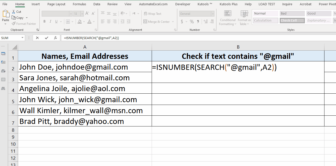 How To Check If A String Contains A Specific Word In Excel SpreadCheaters