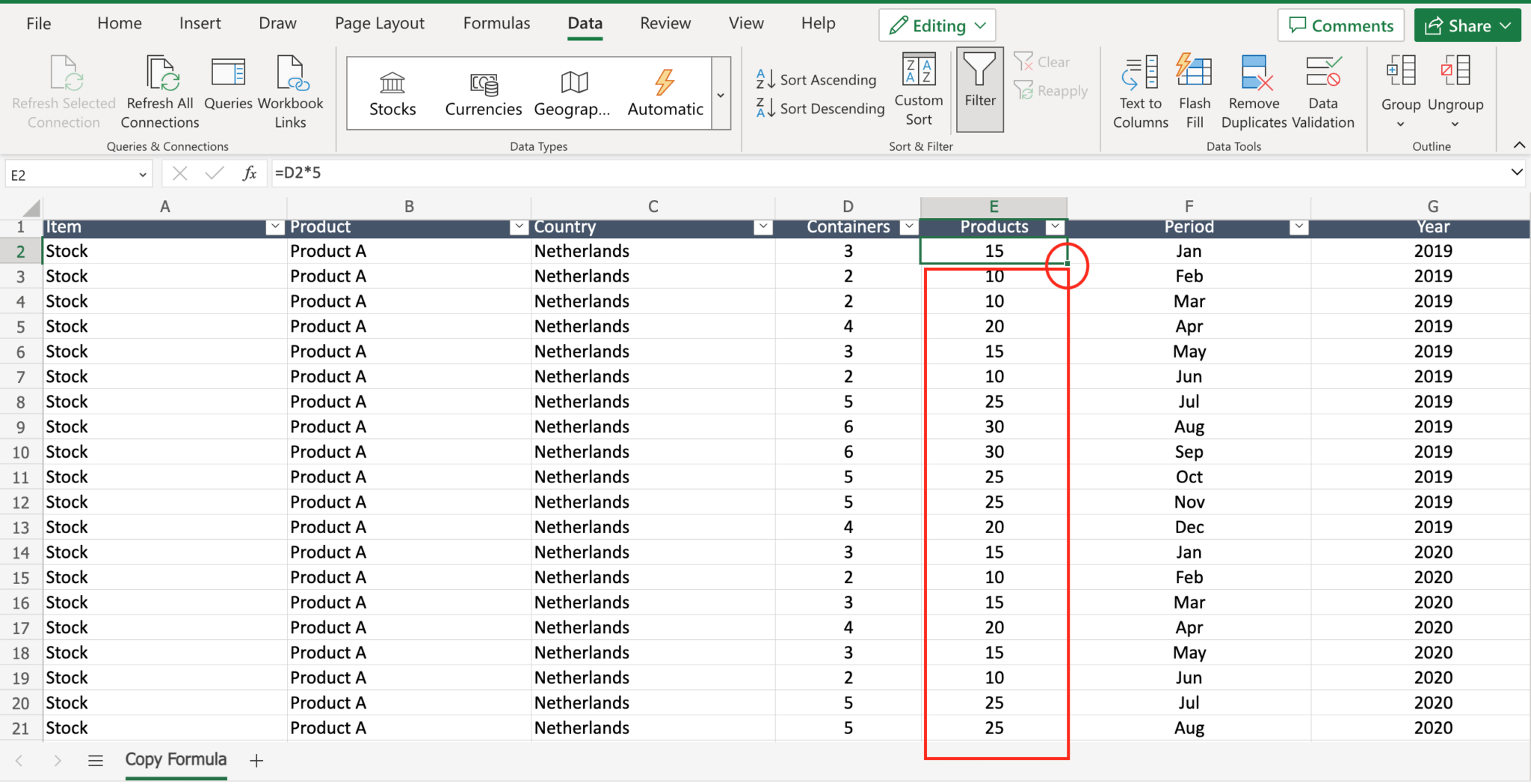 How To Copy A Formula In Excel Down A Column SpreadCheaters