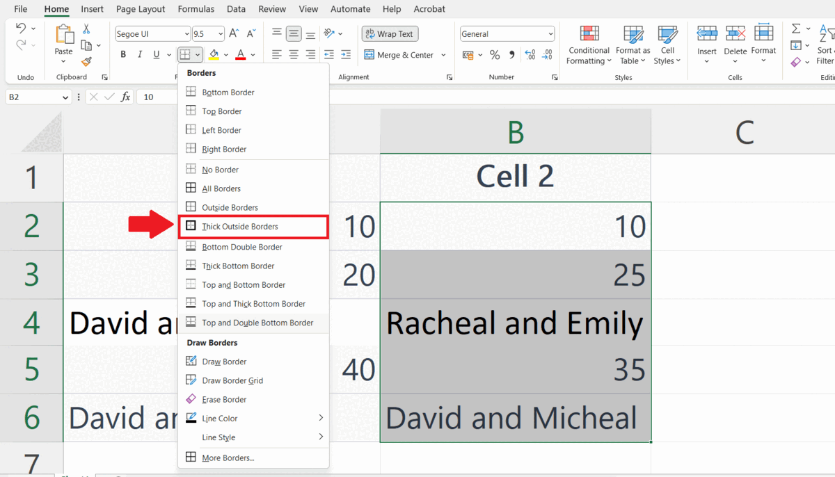 How To Create A Border In Microsoft Excel SpreadCheaters