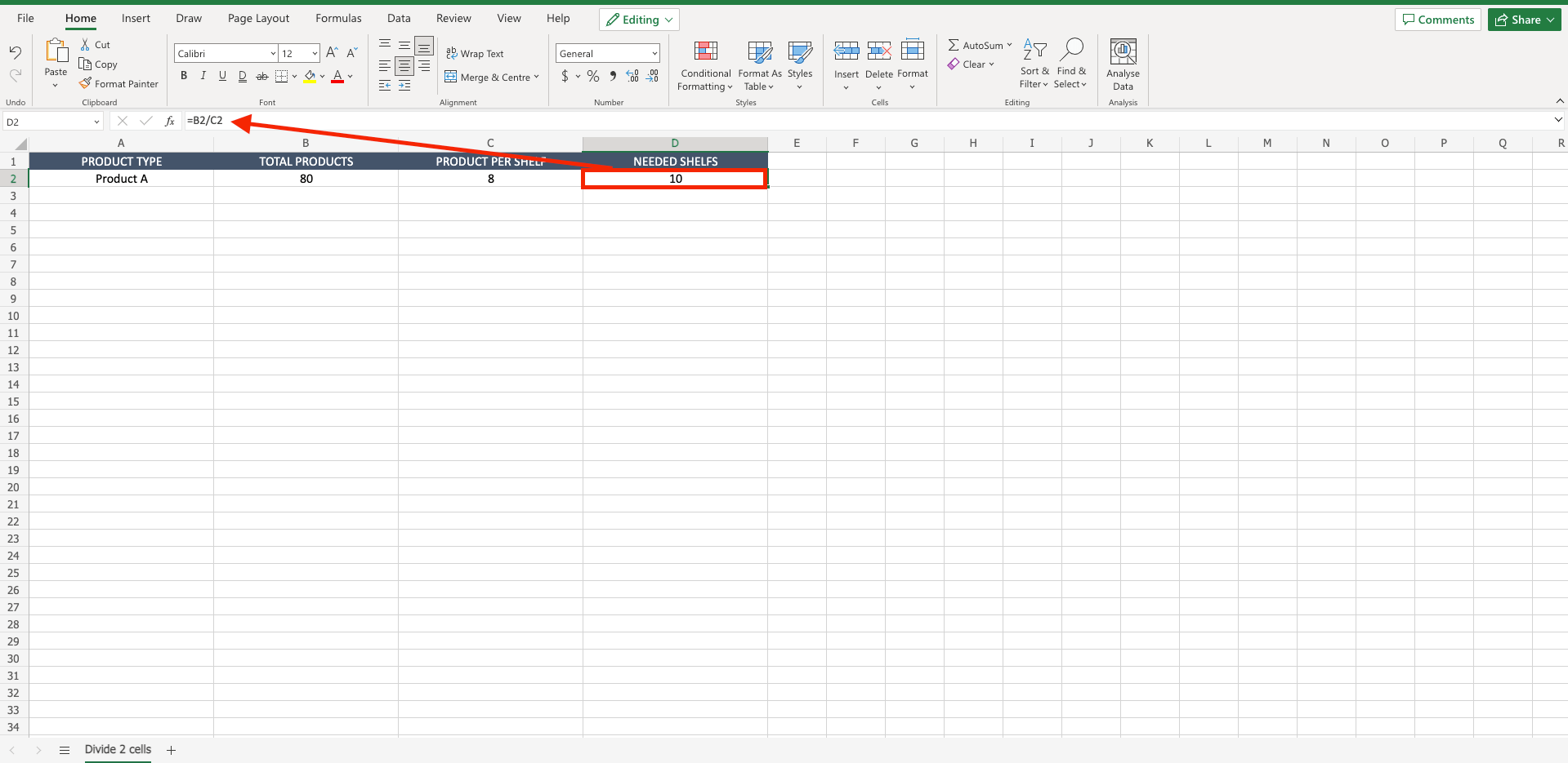 How To Divide Two Cells In Excel SpreadCheaters
