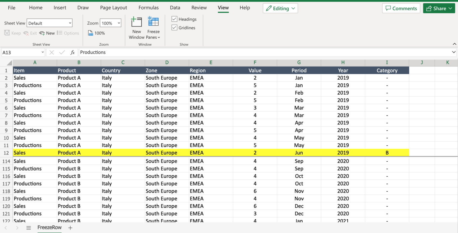 How To Freeze A Specific Row In Excel SpreadCheaters