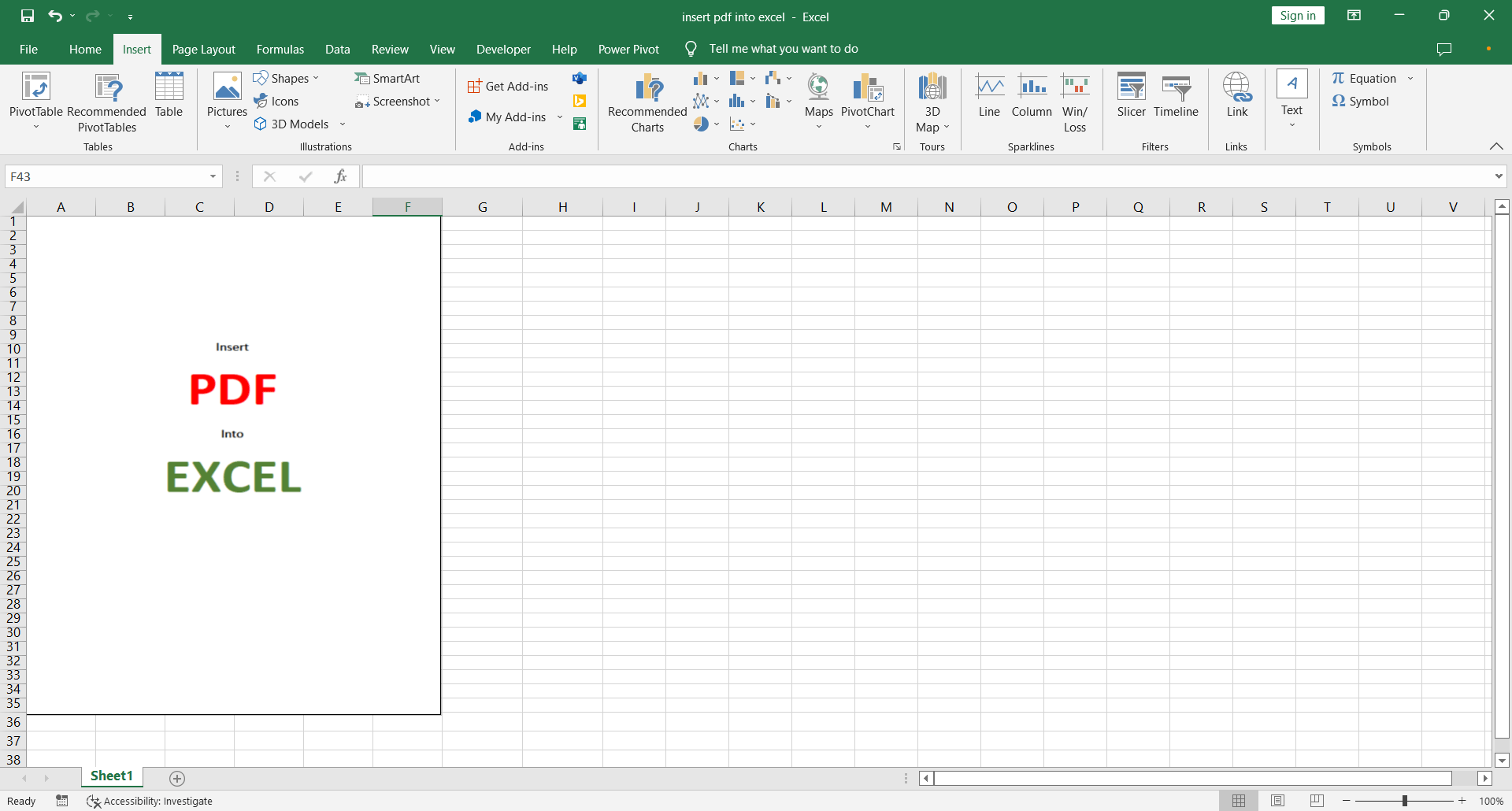 How To Insert Pdf Into Excel SpreadCheaters