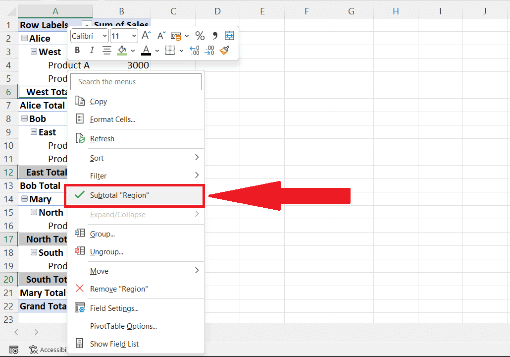 How To Remove Subtotals From A Pivot Table In Microsoft Excel SpreadCheaters