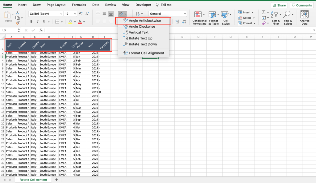 How To Rotate Cell Contents In Excel SpreadCheaters