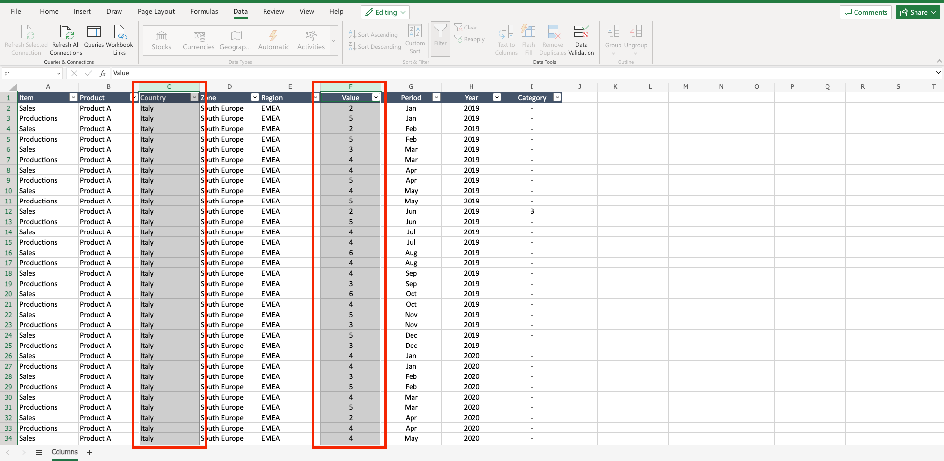 How To Select Two Separate Columns In Excel SpreadCheaters