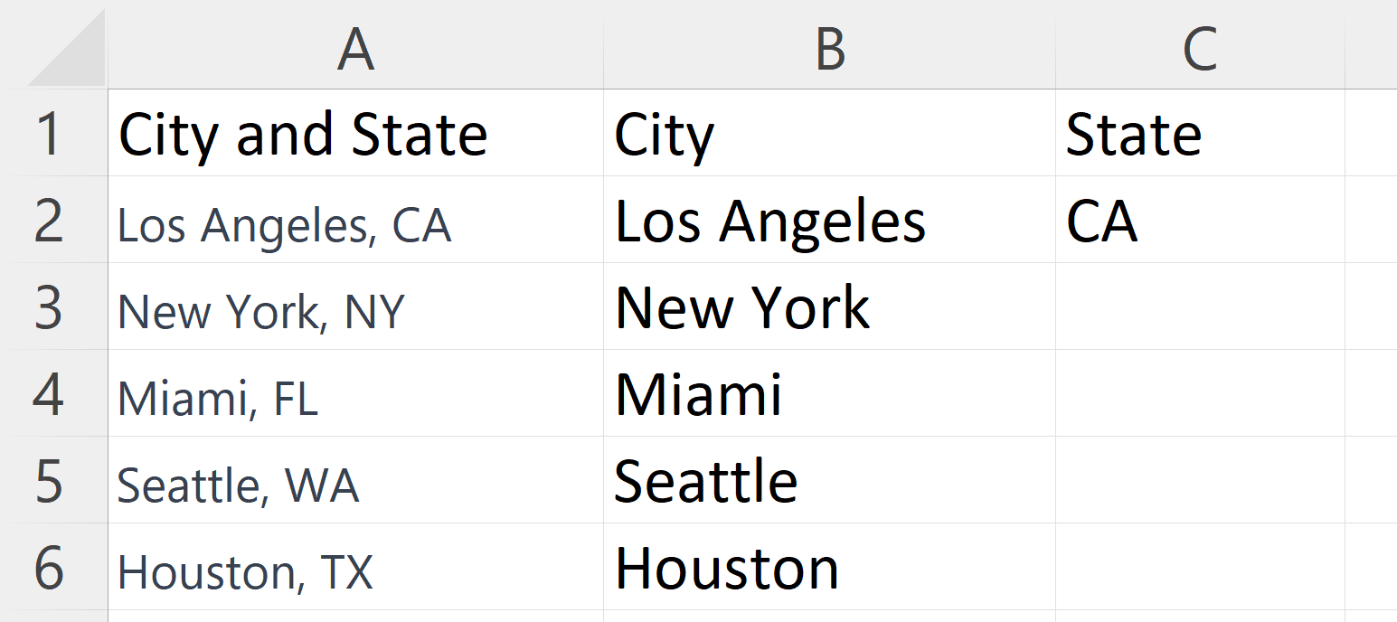 How To Separate City And State In Microsoft Excel SpreadCheaters