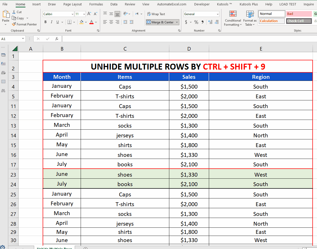 How To Unhide Multiple Rows In Excel SpreadCheaters