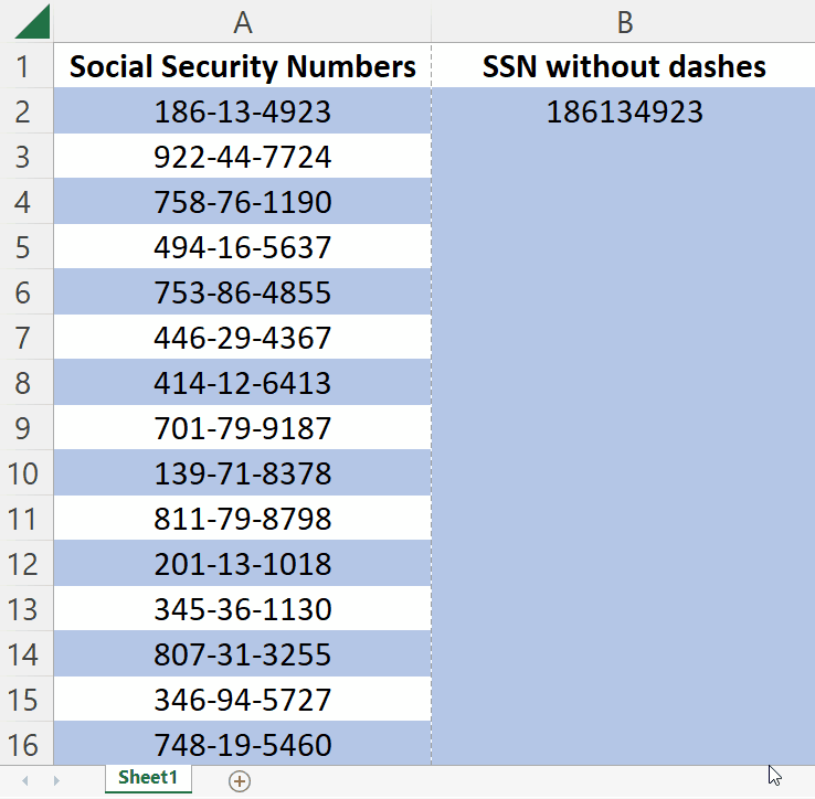 How To Remove Dashes From Social Security Number In Excel SpreadCheaters