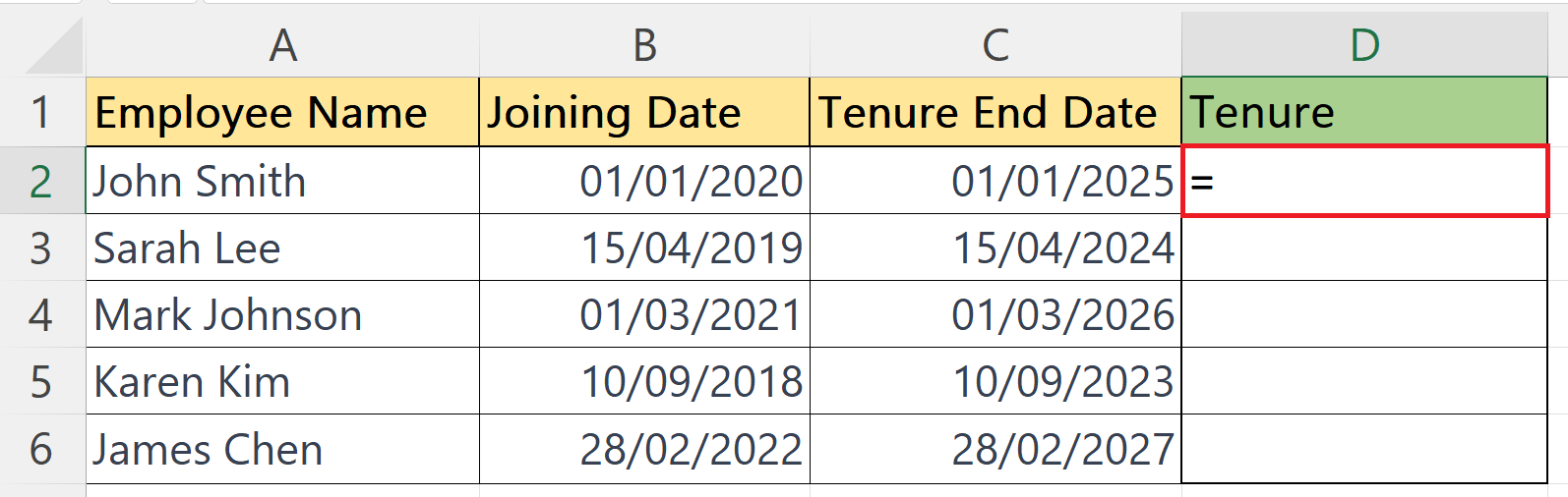 How To Calculate Tenure In Years And Months In Microsoft Excel SpreadCheaters