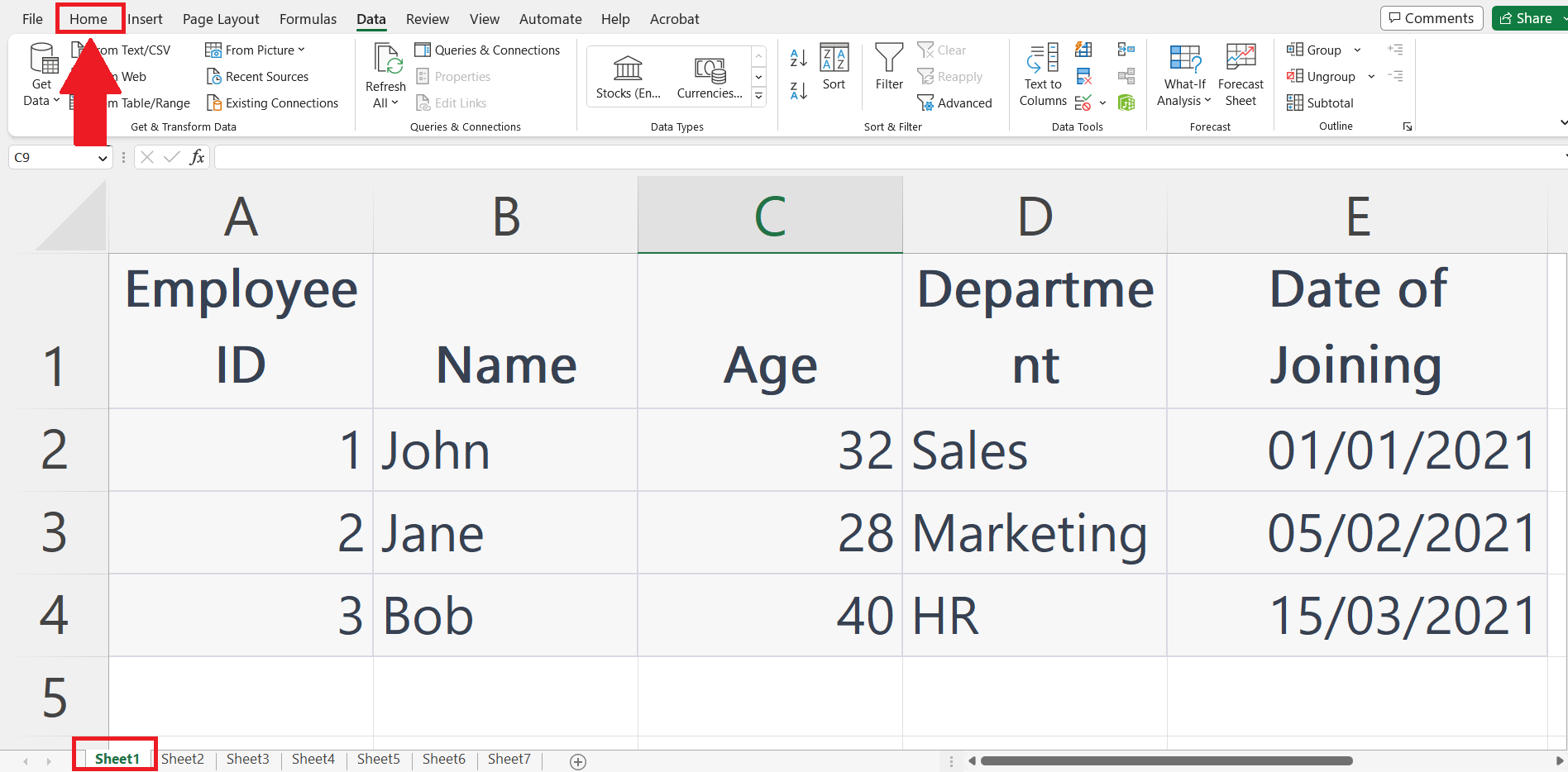 How To Use Shortcut Methods To Switch Tabs In Microsoft Excel