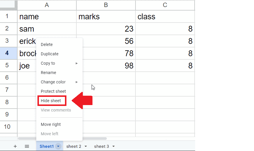 How To Hide Sheets In Google Sheets SpreadCheaters