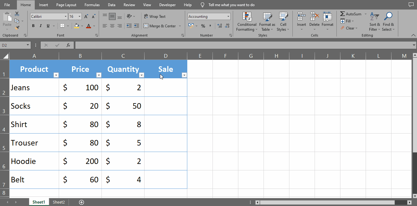 How To Multiply One Column By Another In Excel SpreadCheaters