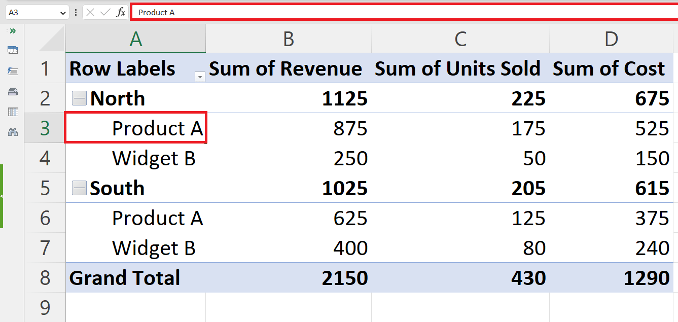 How To Change Row Labels In A Pivot Table In Microsoft Excel