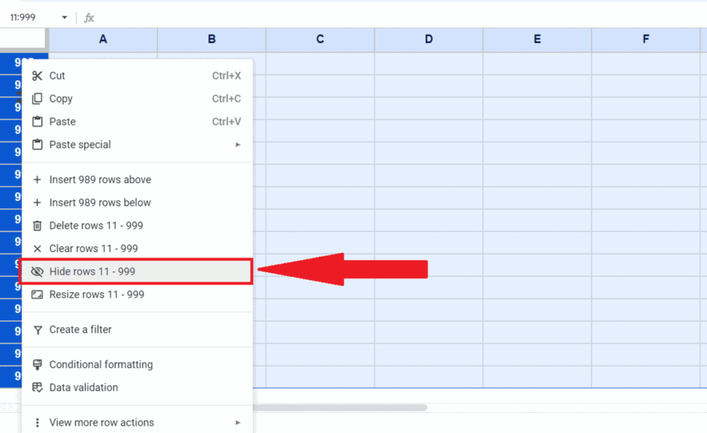 How To Limit Rows In Google Sheets SpreadCheaters