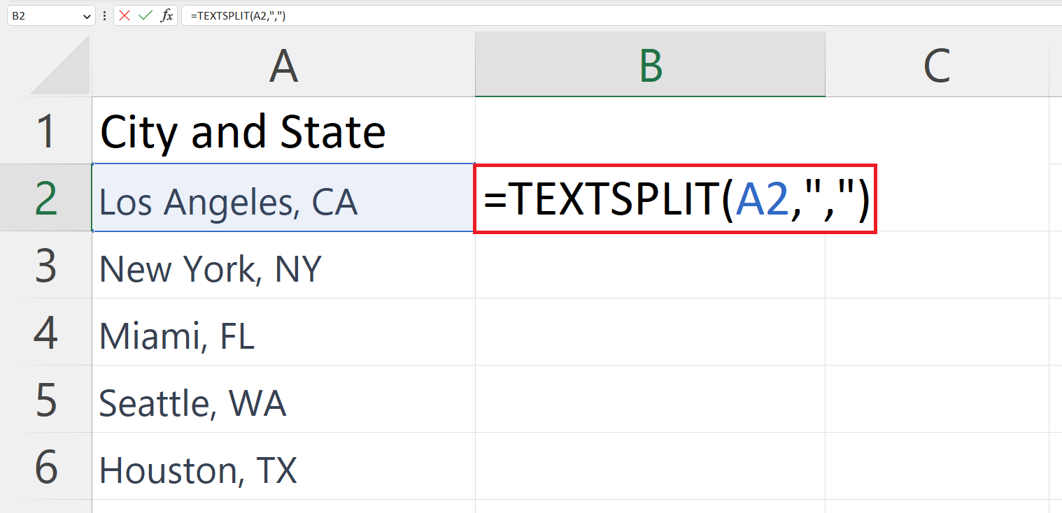 How To Separate City And State In Microsoft Excel SpreadCheaters