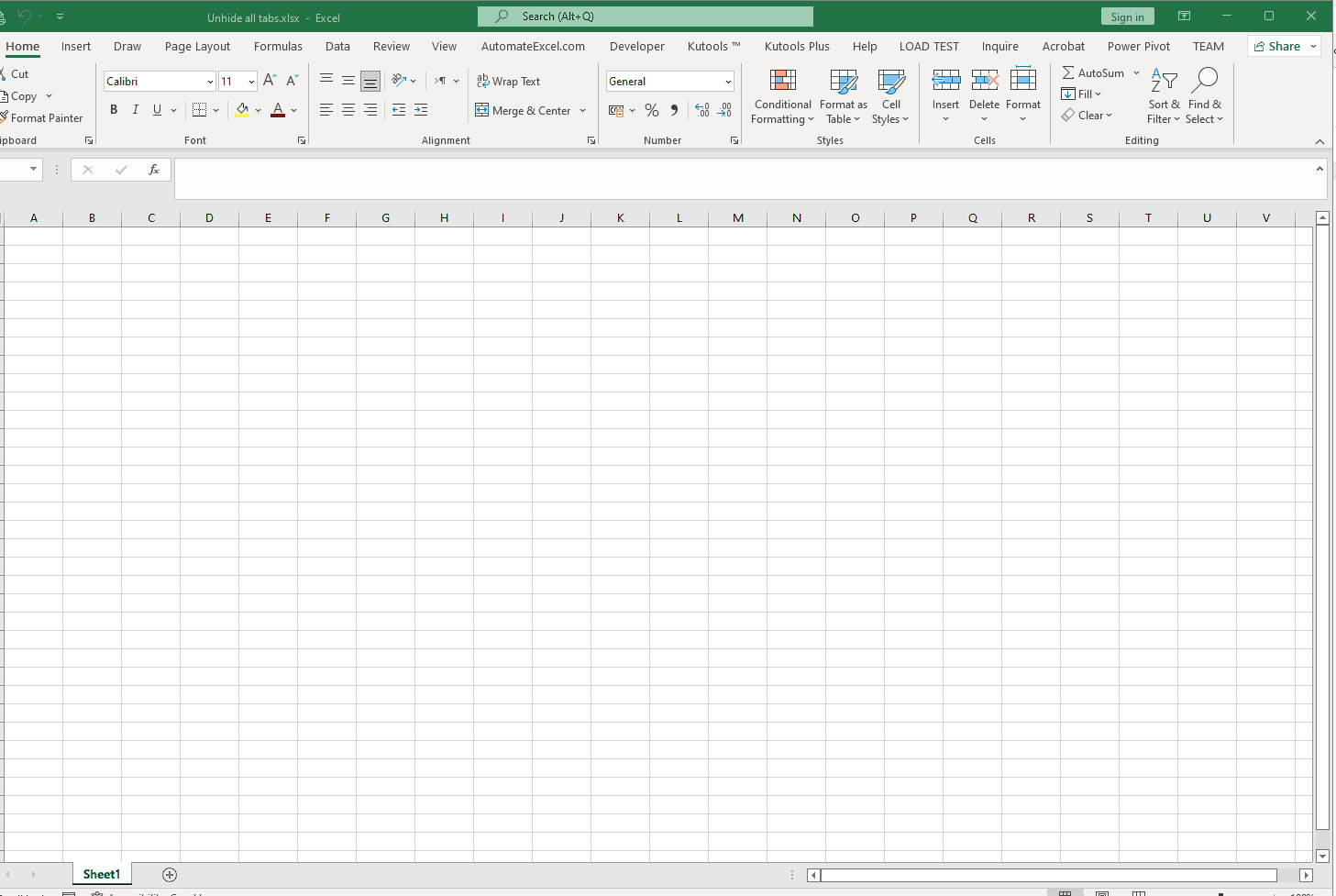 How To Unhide All Tabs In Excel