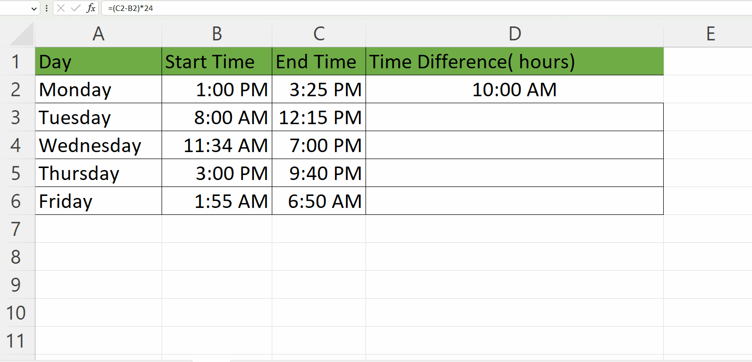 How To Find Time Differences In Microsoft Excel SpreadCheaters