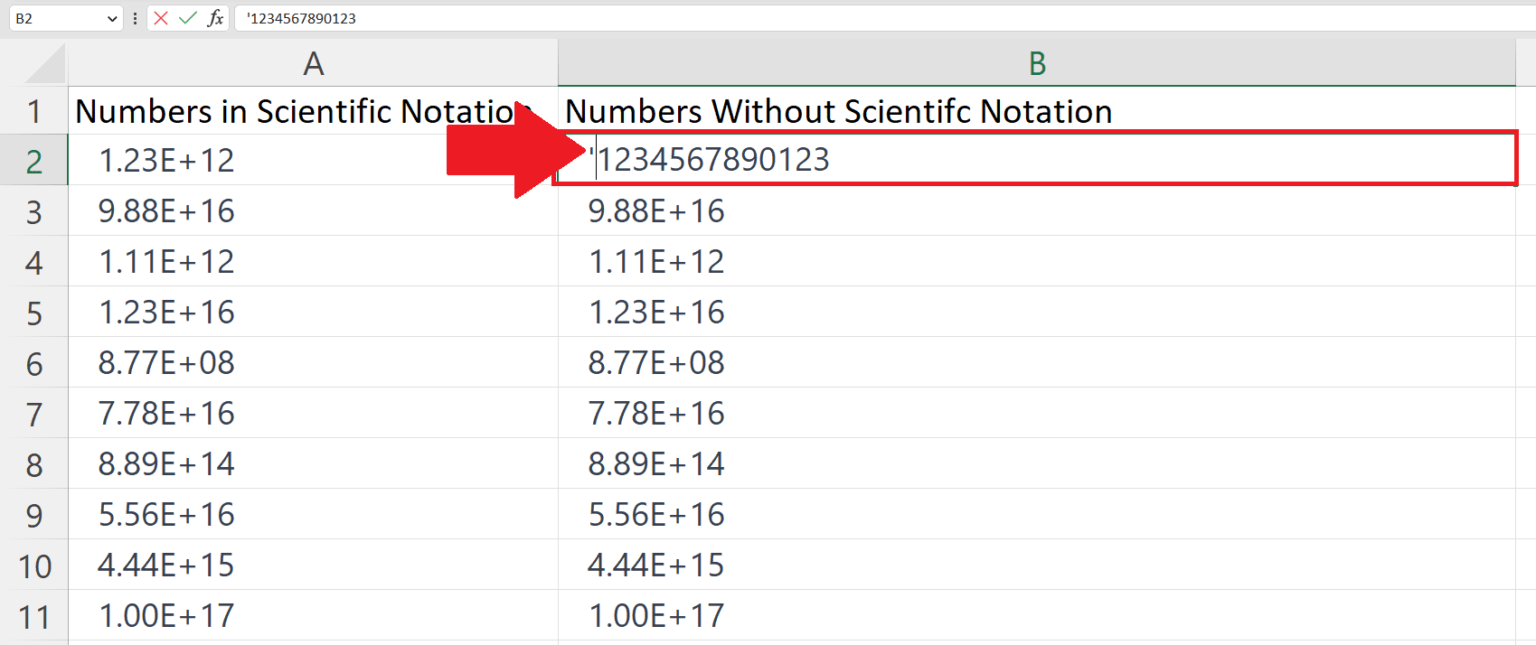 How To Turn Off The Scientific Notation In Microsoft Excel SpreadCheaters