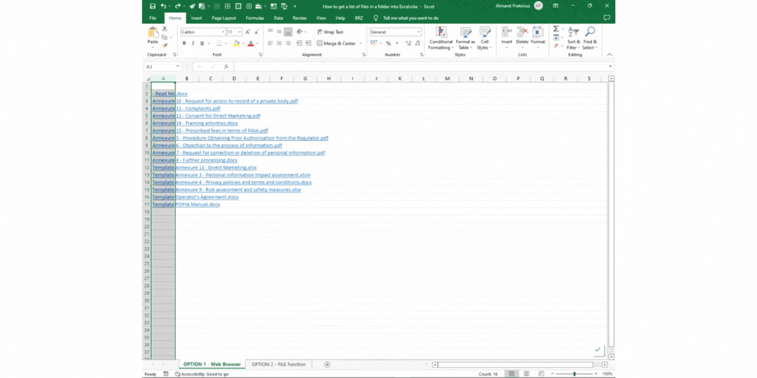 How To Get A List Of Files In A Folder Into Excel SpreadCheaters
