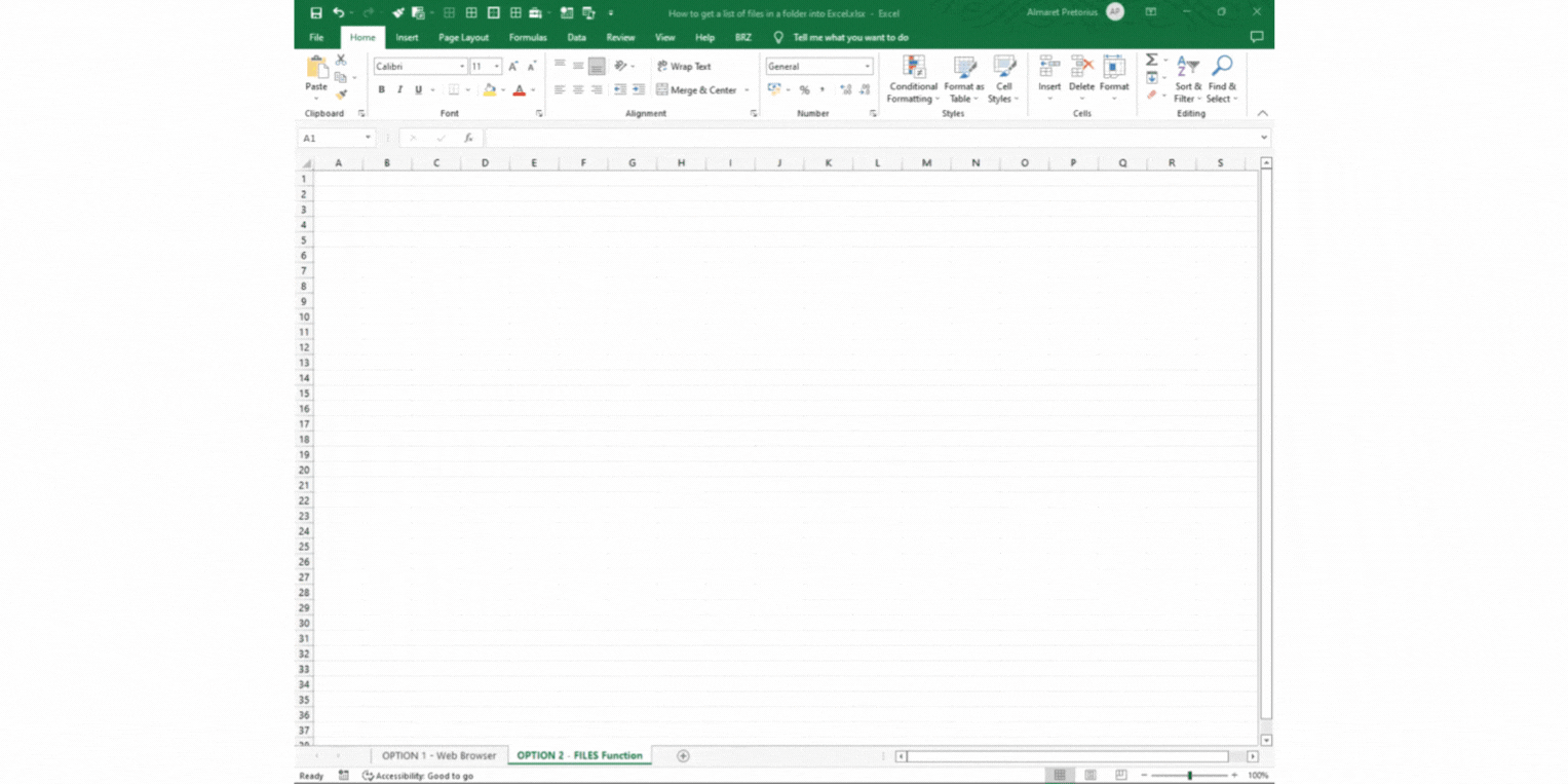 How To Get A List Of Files In A Folder Into Excel SpreadCheaters