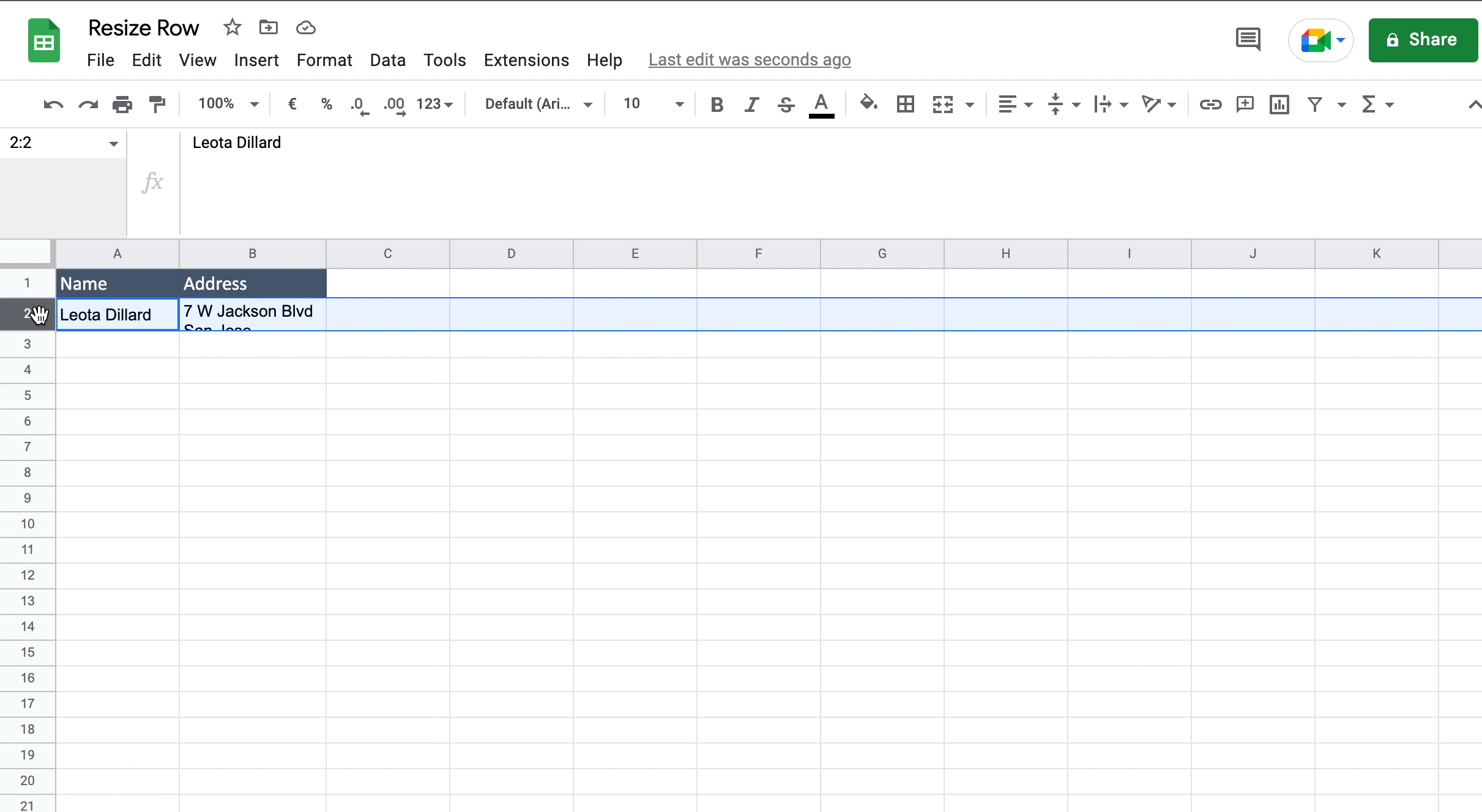 How To Change Row Height In Google Sheets Templates Sample Printables
