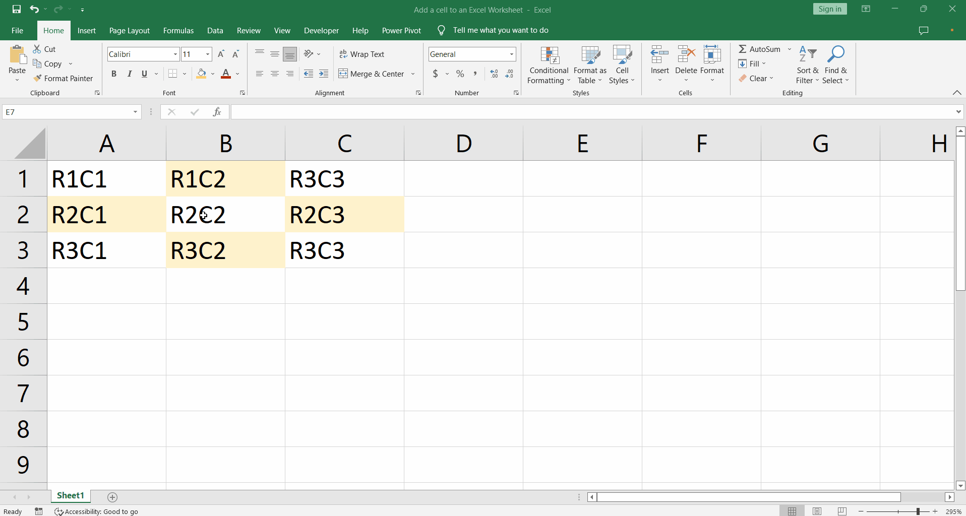 How To Add Cells To An Excel Worksheet SpreadCheaters