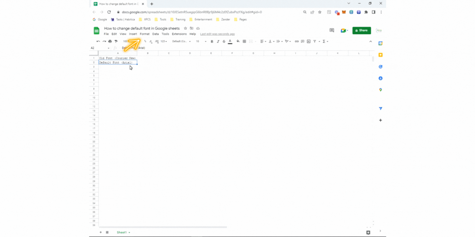 How To Change Default Font In Google Sheets SpreadCheaters