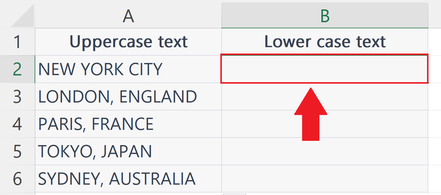 How To Convert Text From Uppercase To Lowercase In Microsoft Excel