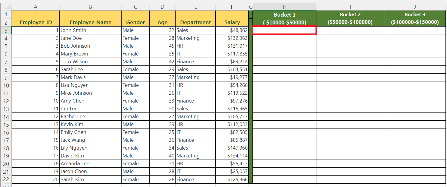 How To Create Buckets In Microsoft Excel SpreadCheaters