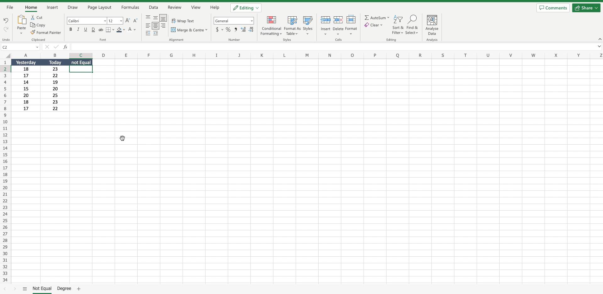 How To Do The Not Equal In Excel SpreadCheaters