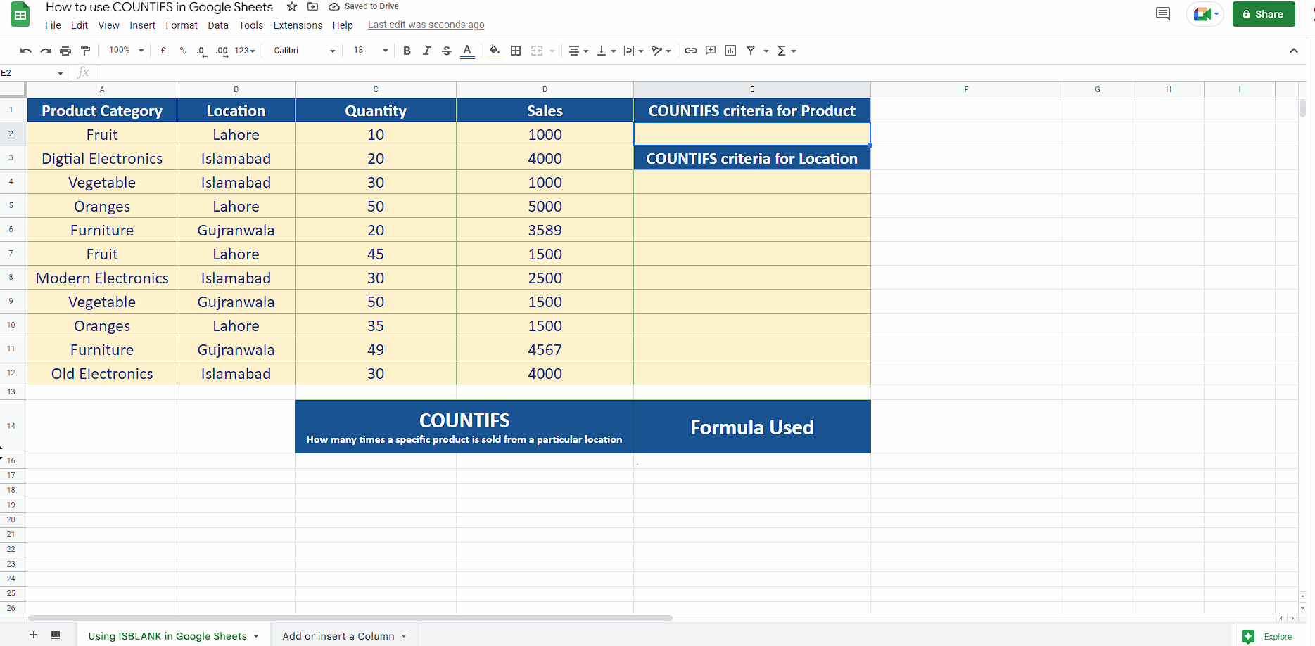 How To Use COUNTIF With Multiple Criteria In Google Sheets SpreadCheaters
