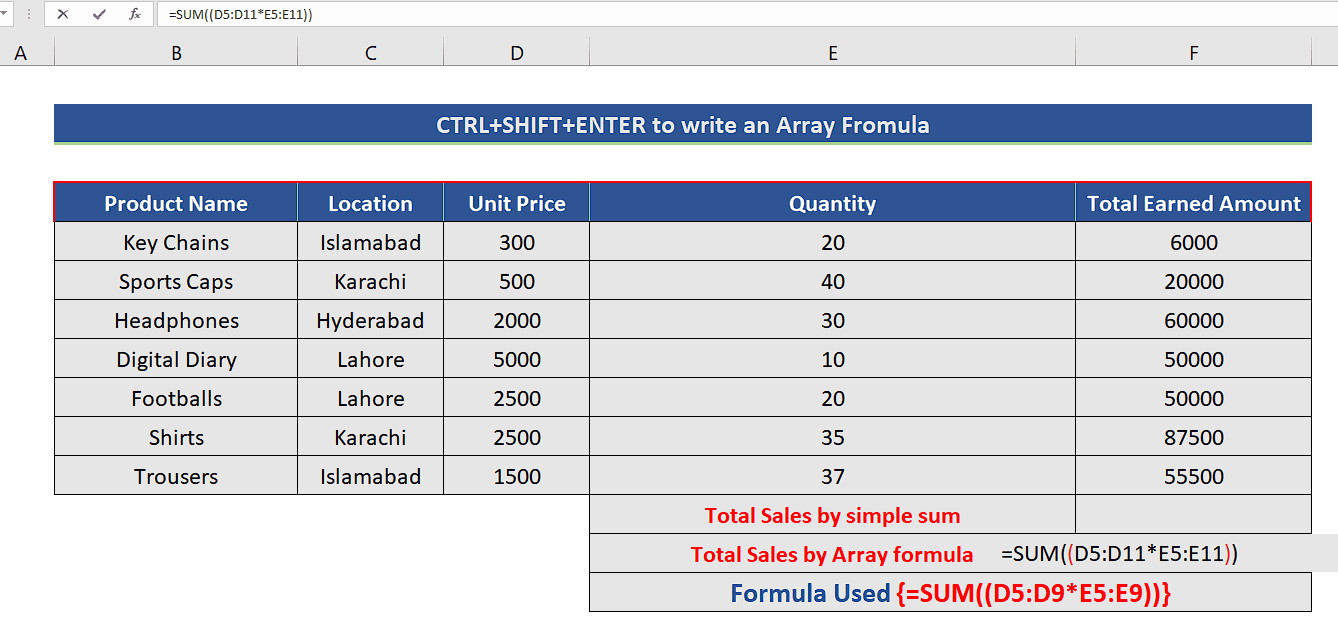How To Use CTRL+SHIFT+ENTER In Excel SpreadCheaters