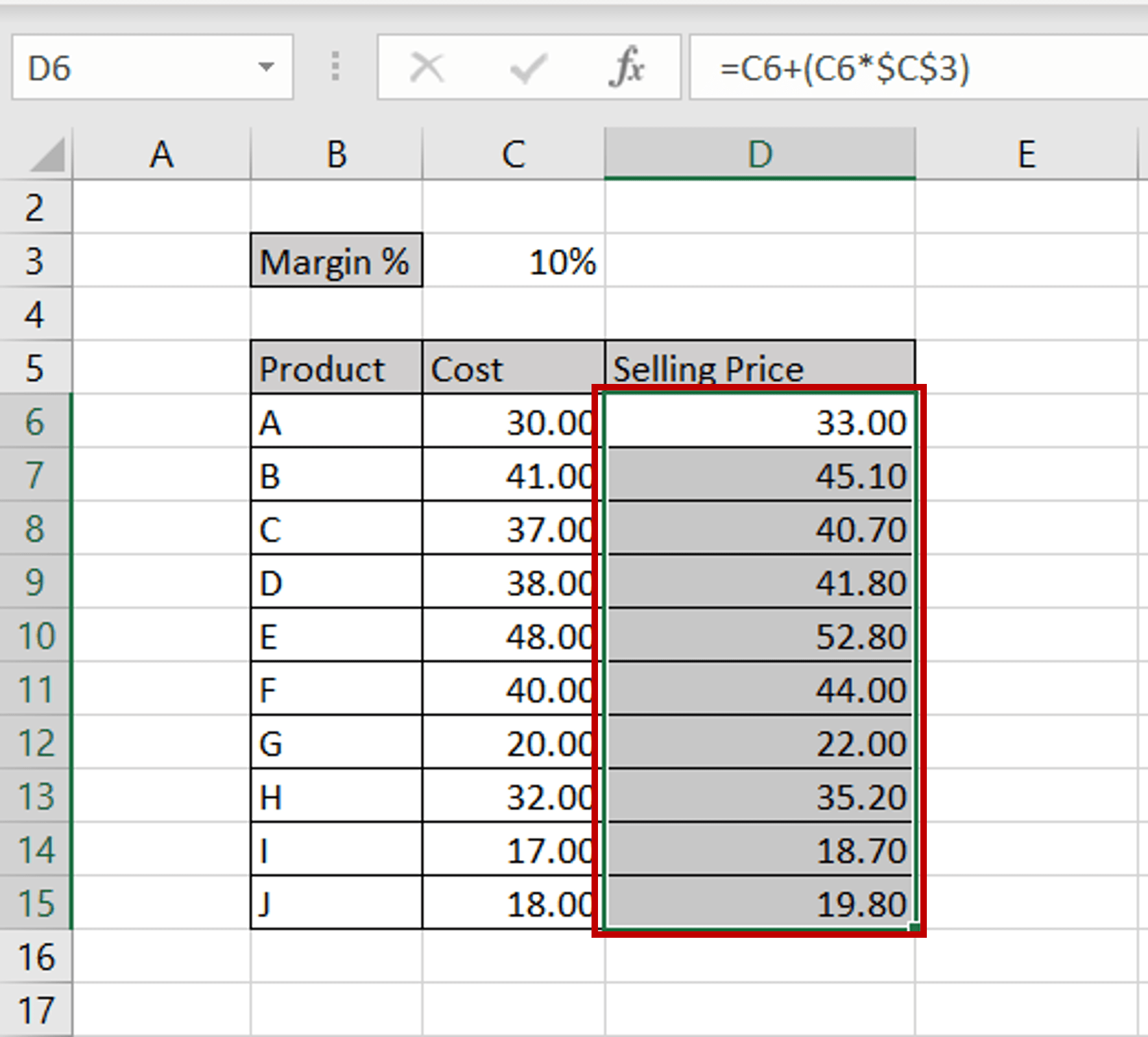How To Calculate Selling Price From Cost And Margin SpreadCheaters