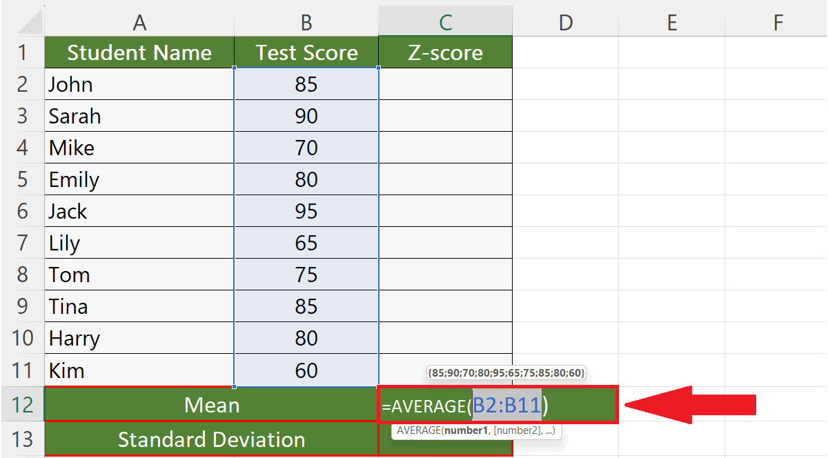 How To Calculate Zvalues In Microsoft Excel SpreadCheaters