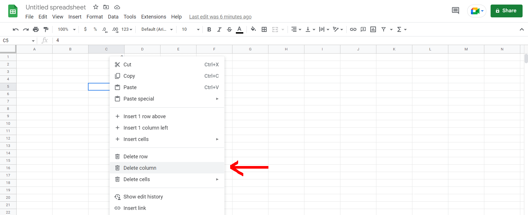 How To Delete A Column In Google Sheets SpreadCheaters