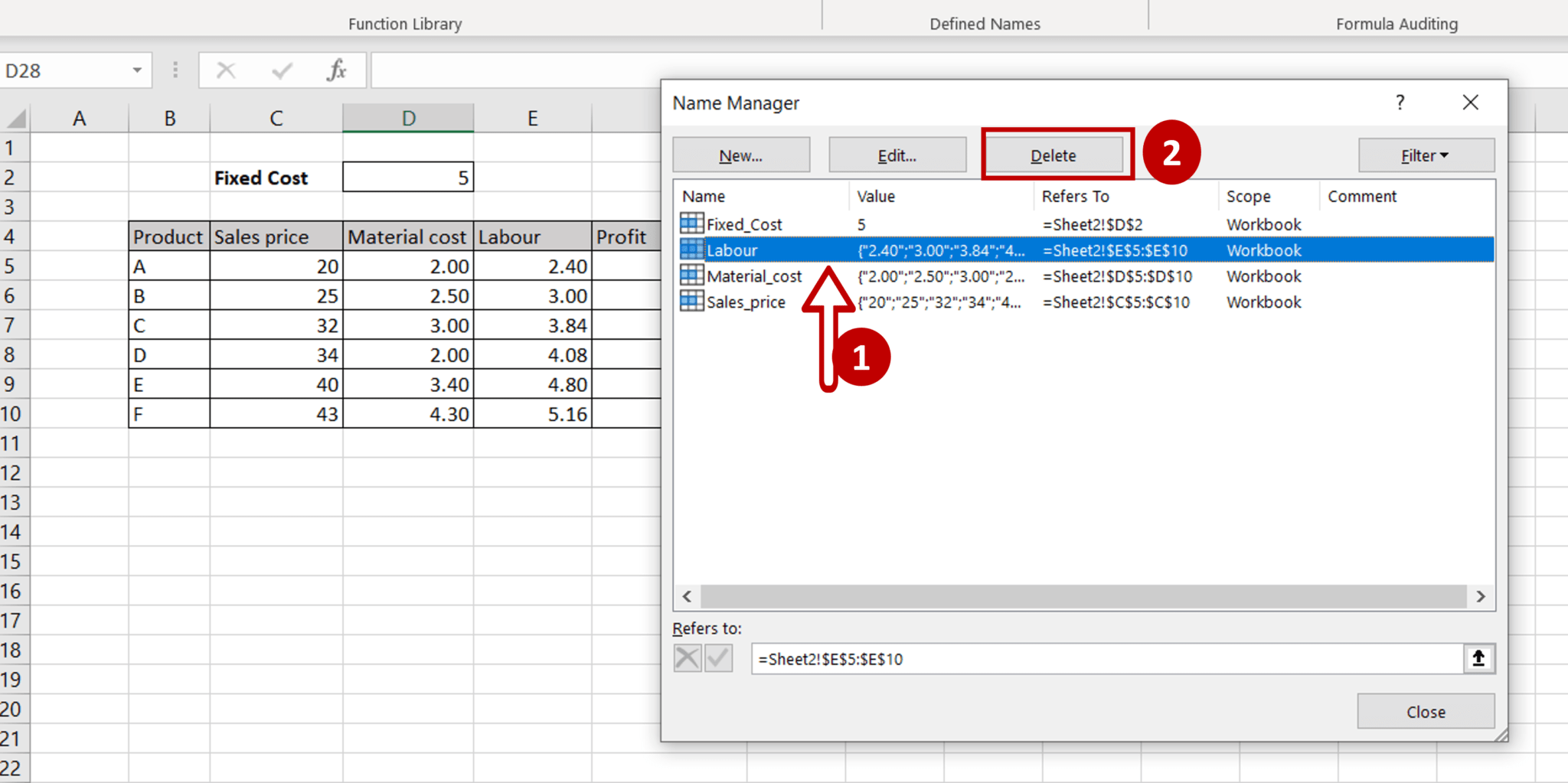 How To Delete Defined Names In Excel SpreadCheaters
