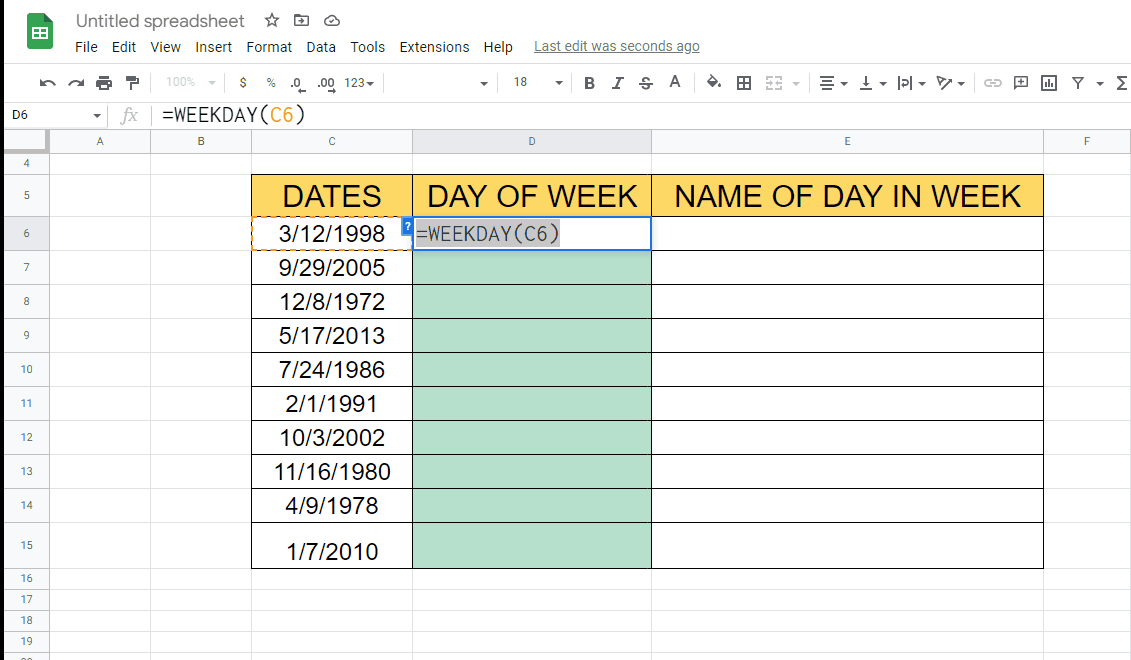 How To Find Days Of Week Using Google Sheets SpreadCheaters