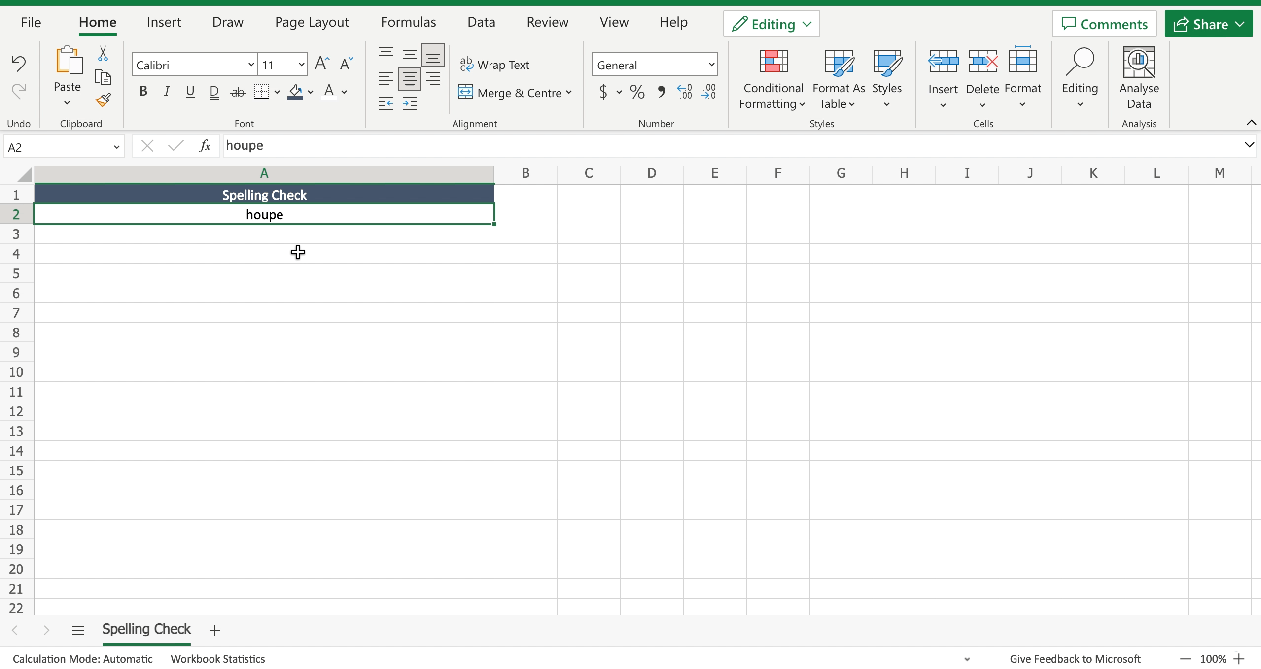 How To Turn On Spell Check In Excel SpreadCheaters