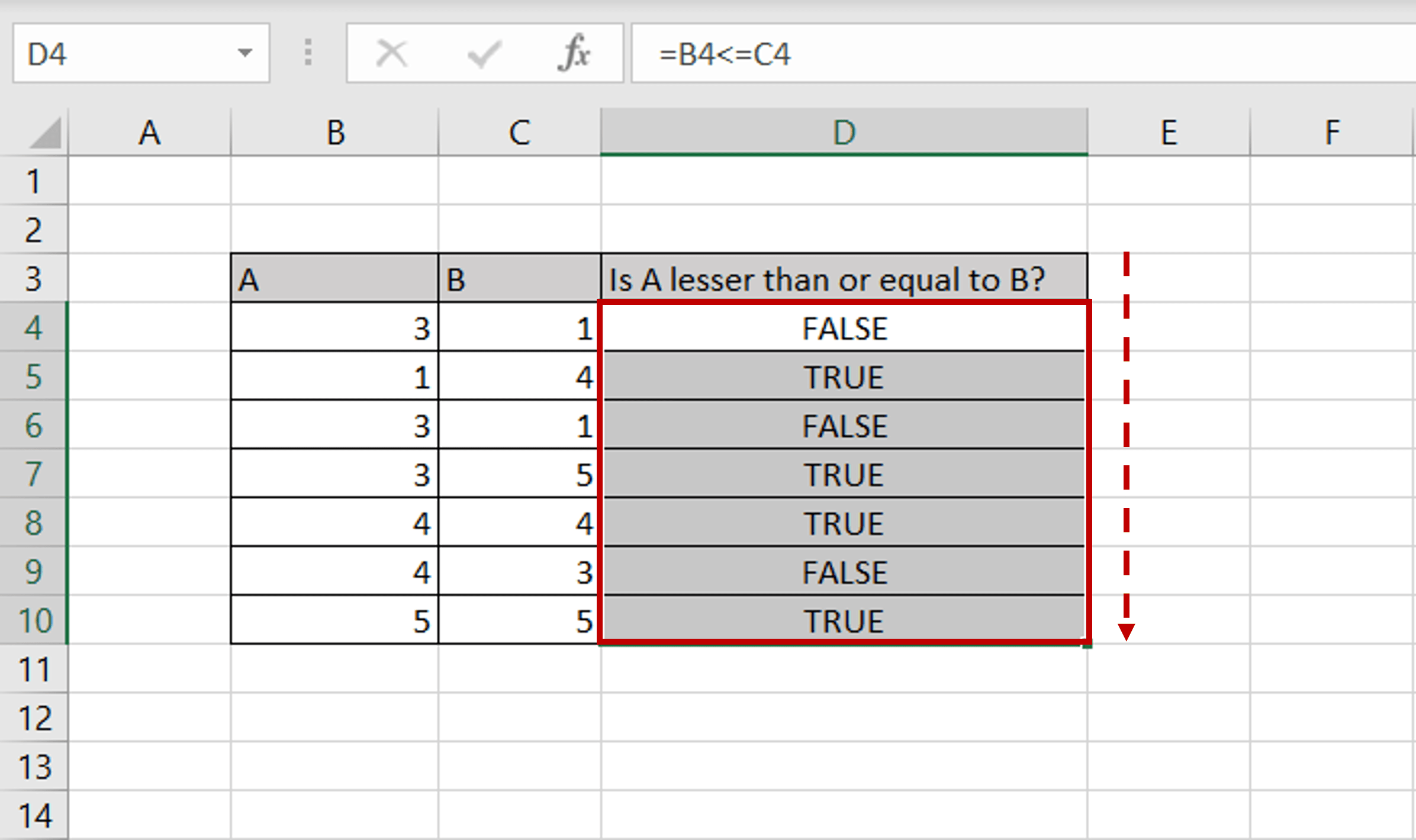 How To Type Lesser Than Or Equal To In Excel SpreadCheaters