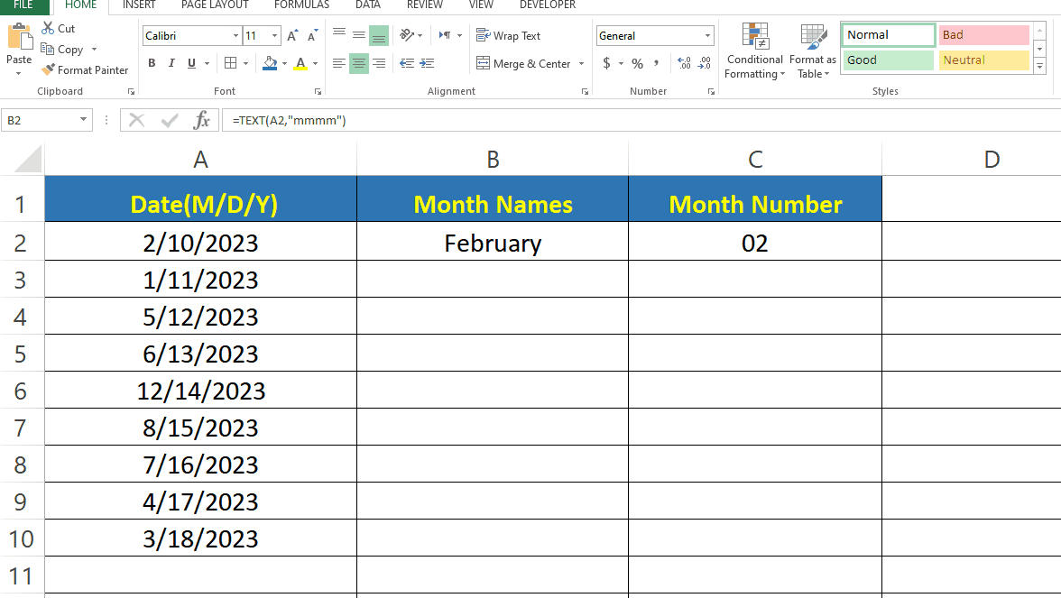 How To Extract Month From Date In Excel. SpreadCheaters